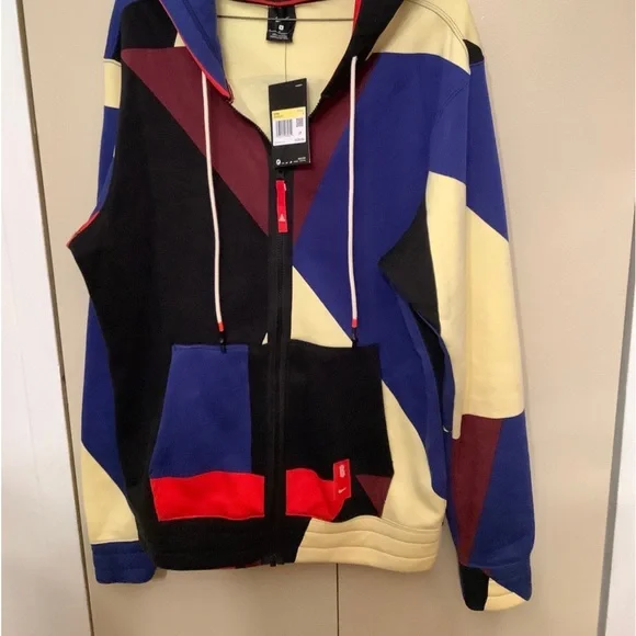 Nike Kylie Irving Fleece Full Zip Hoodie Multicolor Block - Picture 2 of 11